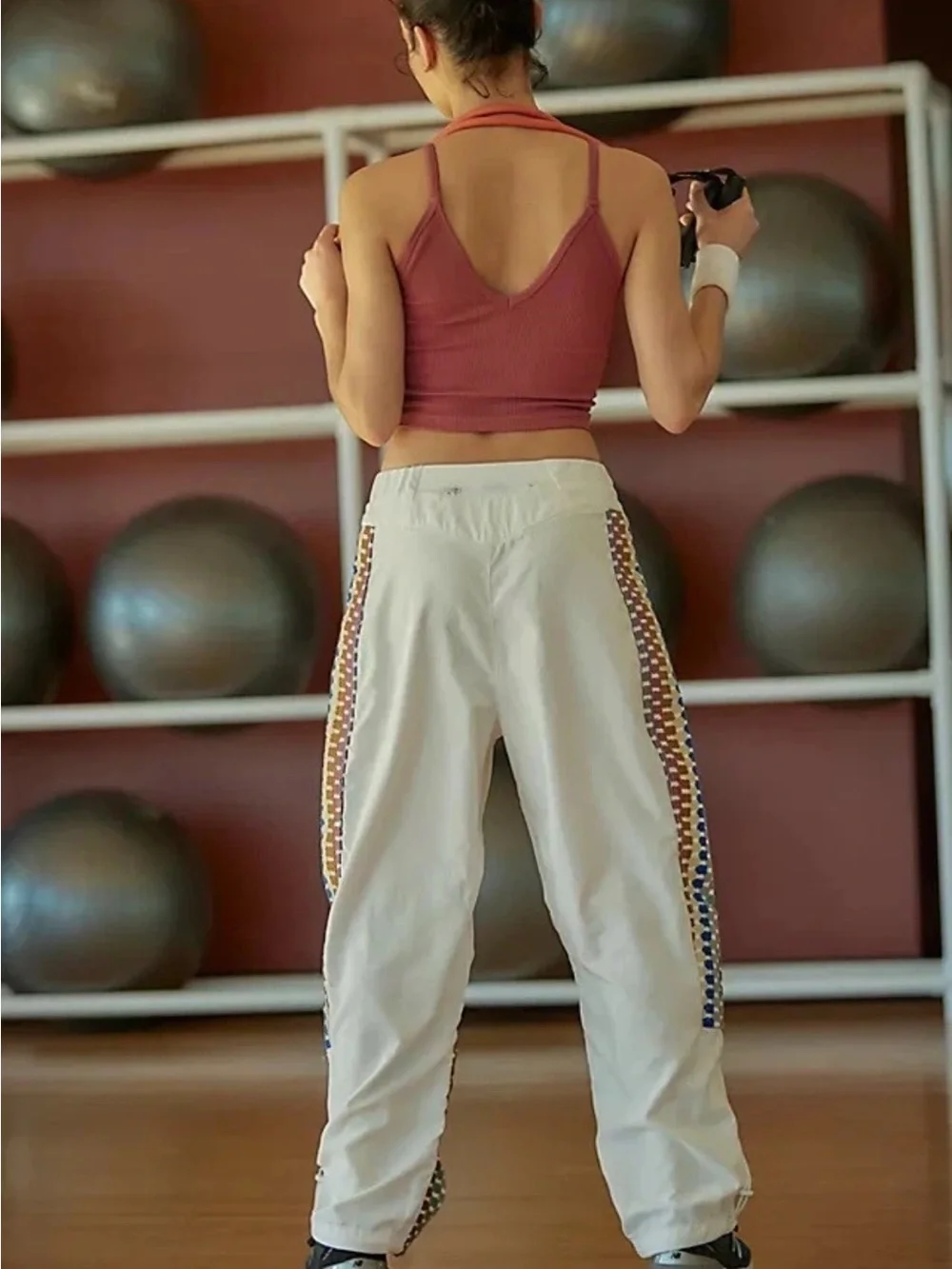 EUC Free People Movement Kaleidoscope Embroidered Pants. Size S